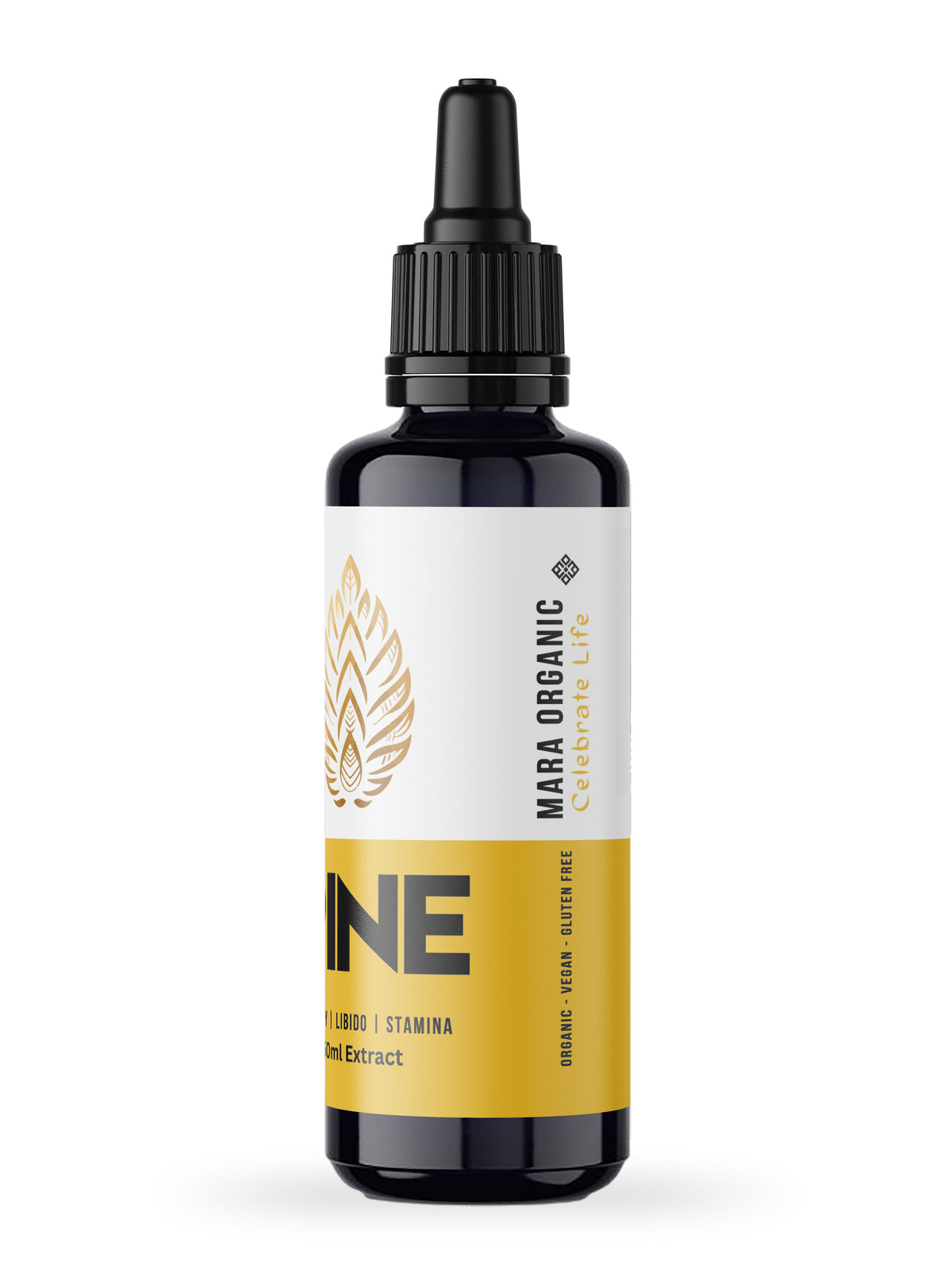 Pine Pollen bottle, side label